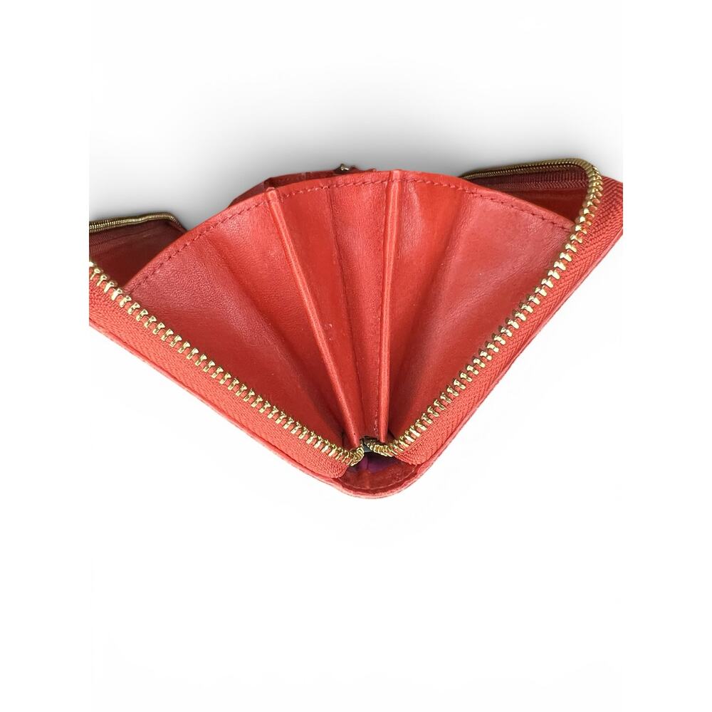 Vintage COACH Heritage Signature Stripe Wallet Red Multi-Color Legacy Lining - Picture 8 of 13